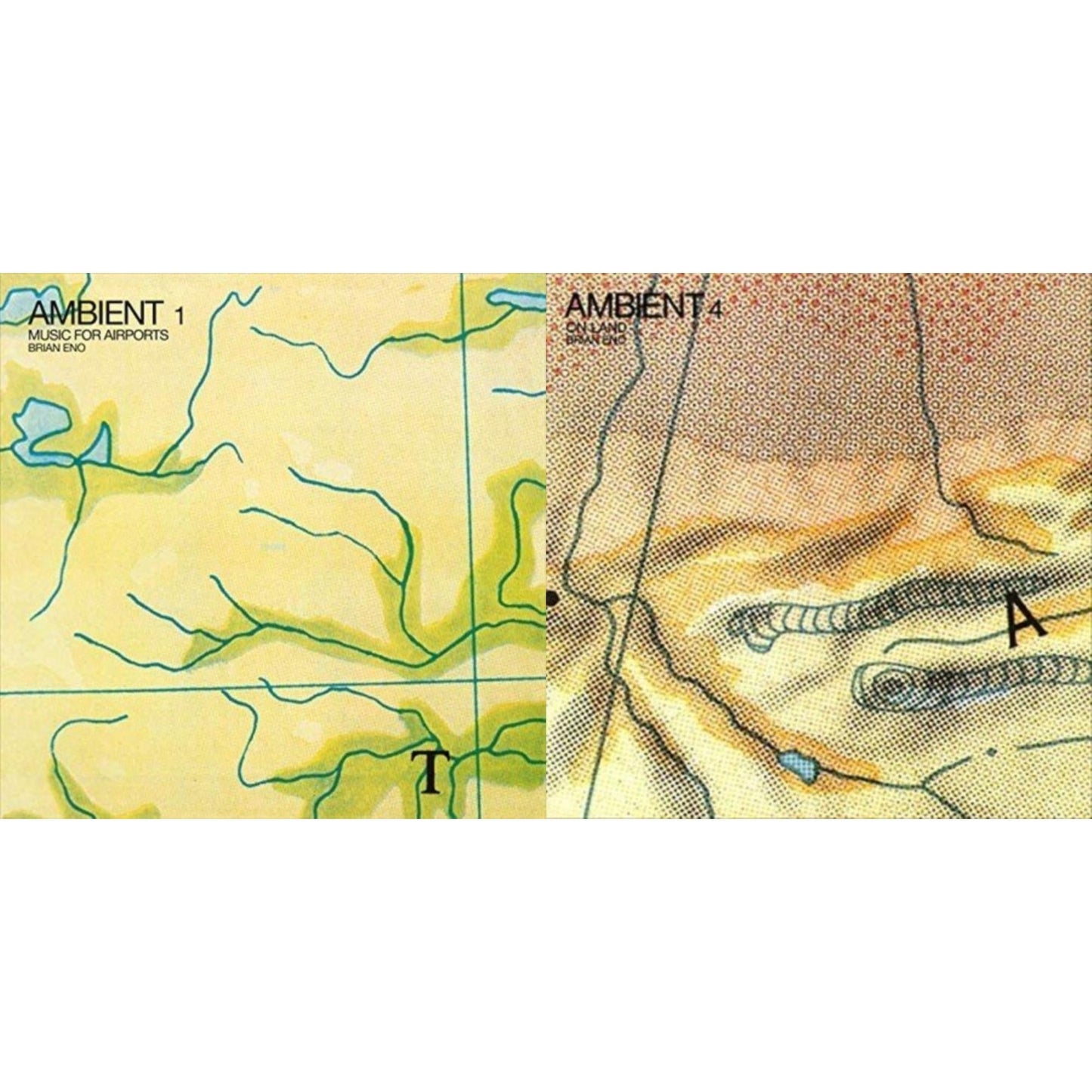 Brian Eno - Ambient 1: Music For Airports & Ambient 4: On Land - LP Vinyl Bundle