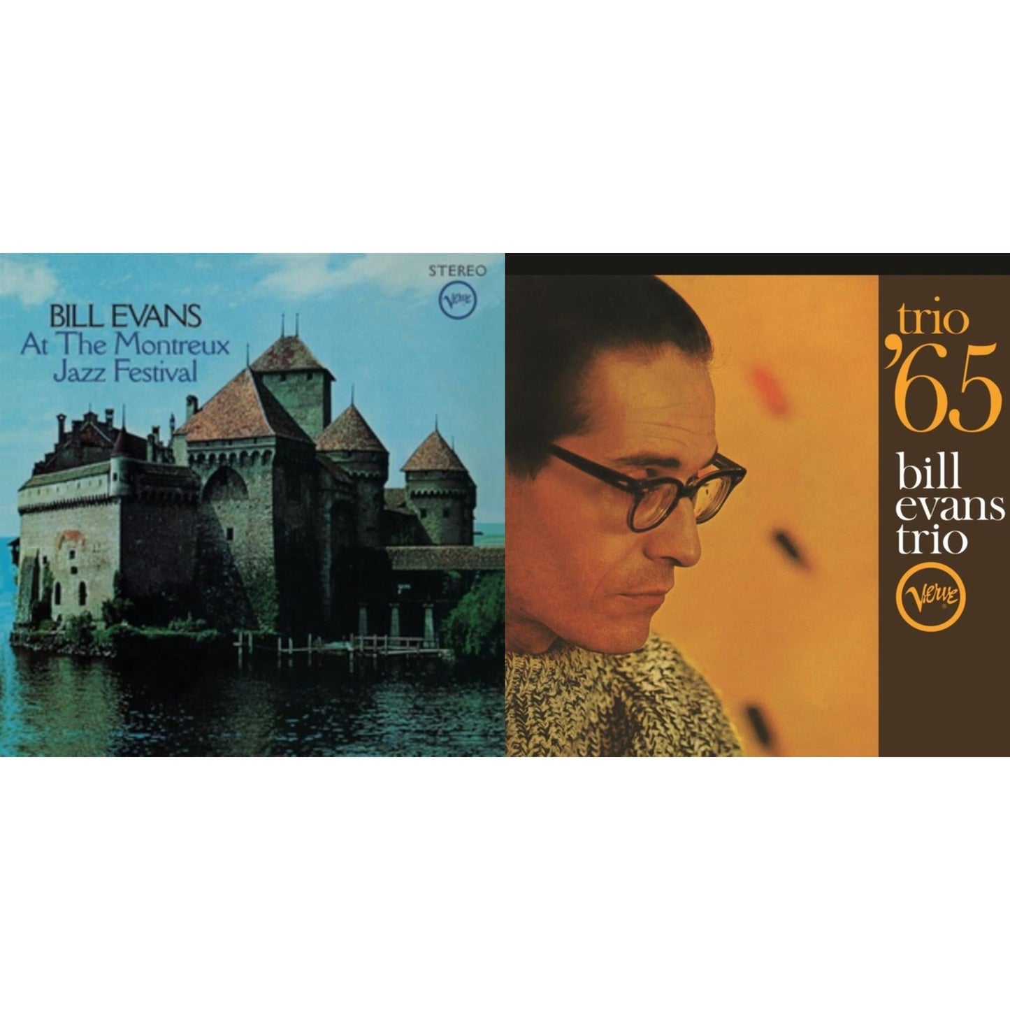 Bill Evans - At The Montreux Jazz Festival & Bill Evans - Trio '65 (Verve Acoustic Sounds Series) - LP Vinyl Bundle