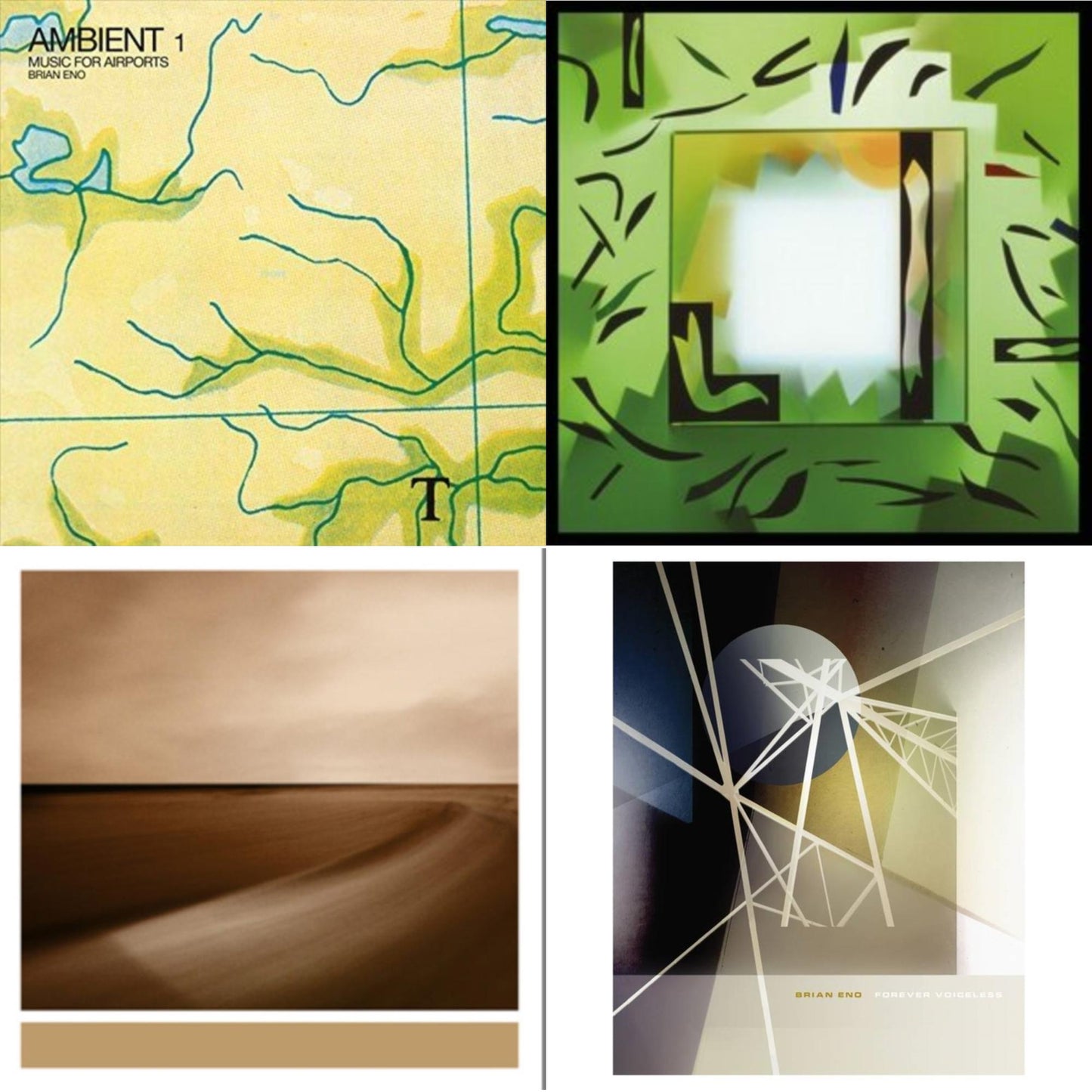 Brian Eno - Forever Voiceless (Crystal Clear LP Vinyl) & Ambient 1: Music For Airports & Shutov Assembly (2LP/Gatefold/Dl) & Small Craft On A Milk Sea (2LP/Dl Card)