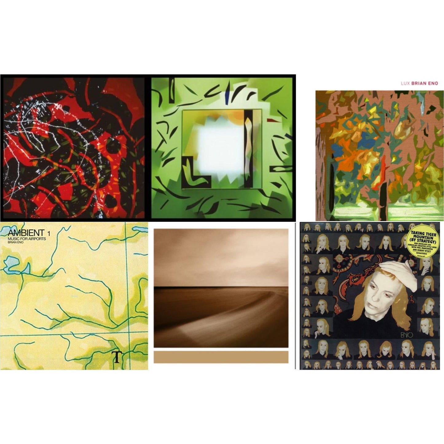 Brian Eno - Taking Tiger Mountain (By Strategy) (140G/2017 Master) & Ambient 1: Music For Airports & Lux (2LP/Gatefold/Dl) & Nerve Net (2LP/Gatefold/Dl) & Shutov Assembly (2LP/Gatefold/Dl) & Small Craft On A Milk Sea (2LP/Dl Card)