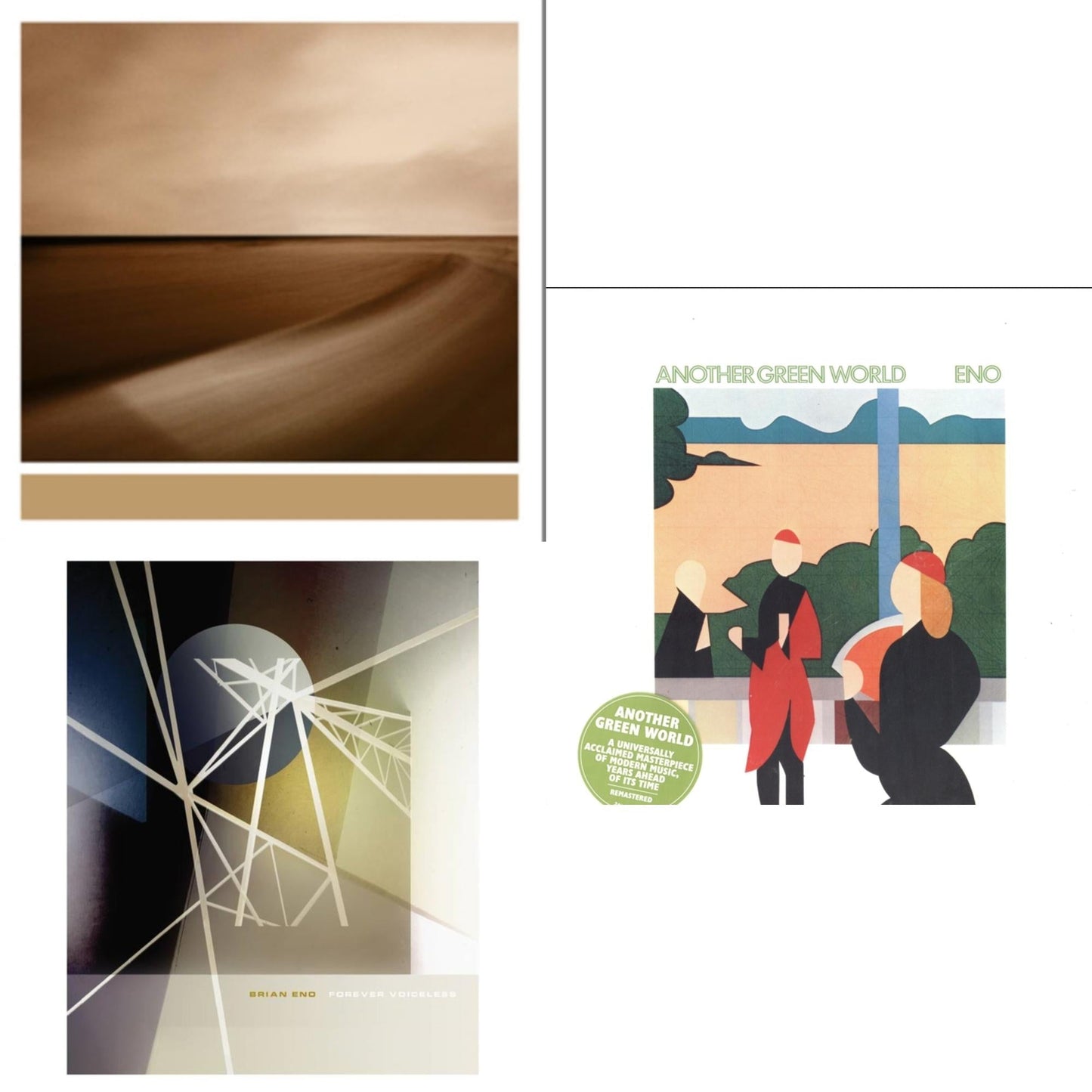 Brian Eno - Forever Voiceless (Crystal Clear LP Vinyl) & Another Green World (140G/2017 Master) & Small Craft On A Milk Sea (2LP/Dl Card)