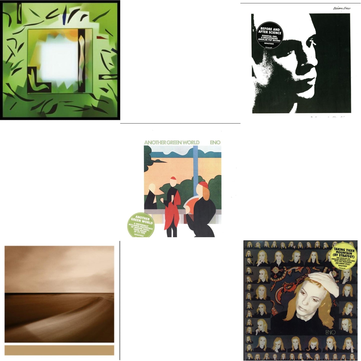Brian Eno - Another Green World (140G/2017 Master) & Before And After Science (140G/2017 Master) & Taking Tiger Mountain (By Strategy) (140G/2017 Master) & Shutov Assembly (2LP/Gatefold/Dl) & Small Craft On A Milk Sea (2LP/Dl Card)