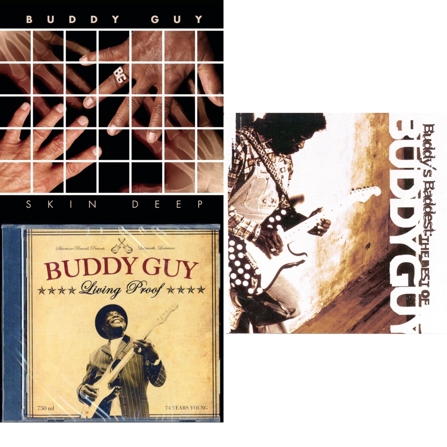 Buddy Guy - Skin Deep & Living Proof & Buddy's Baddest: Best Of Buddy Guy - CD Bundle