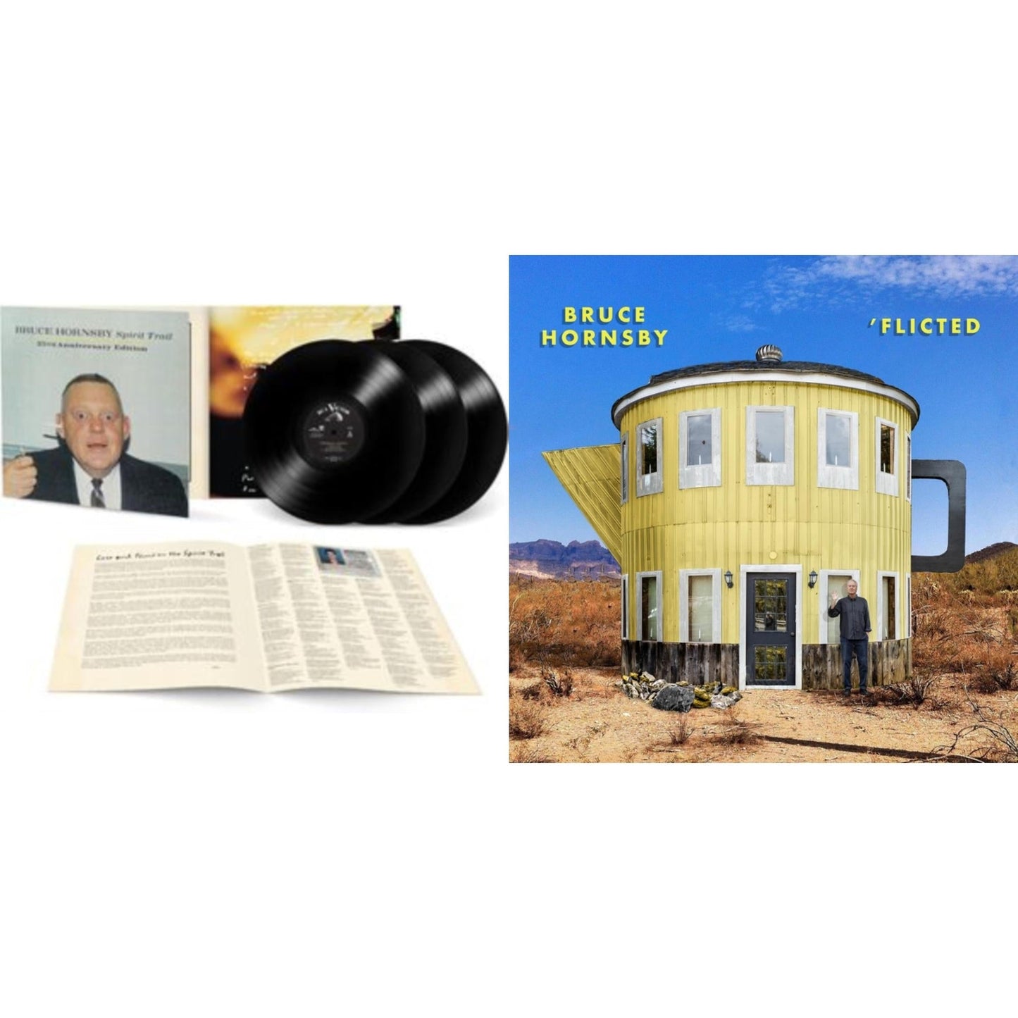 Bruce Hornsby - Spirit Trail 25Th Anniversary Reissue (3LP) & Flicted (Duckie Yellow LP Vinyl) (I)