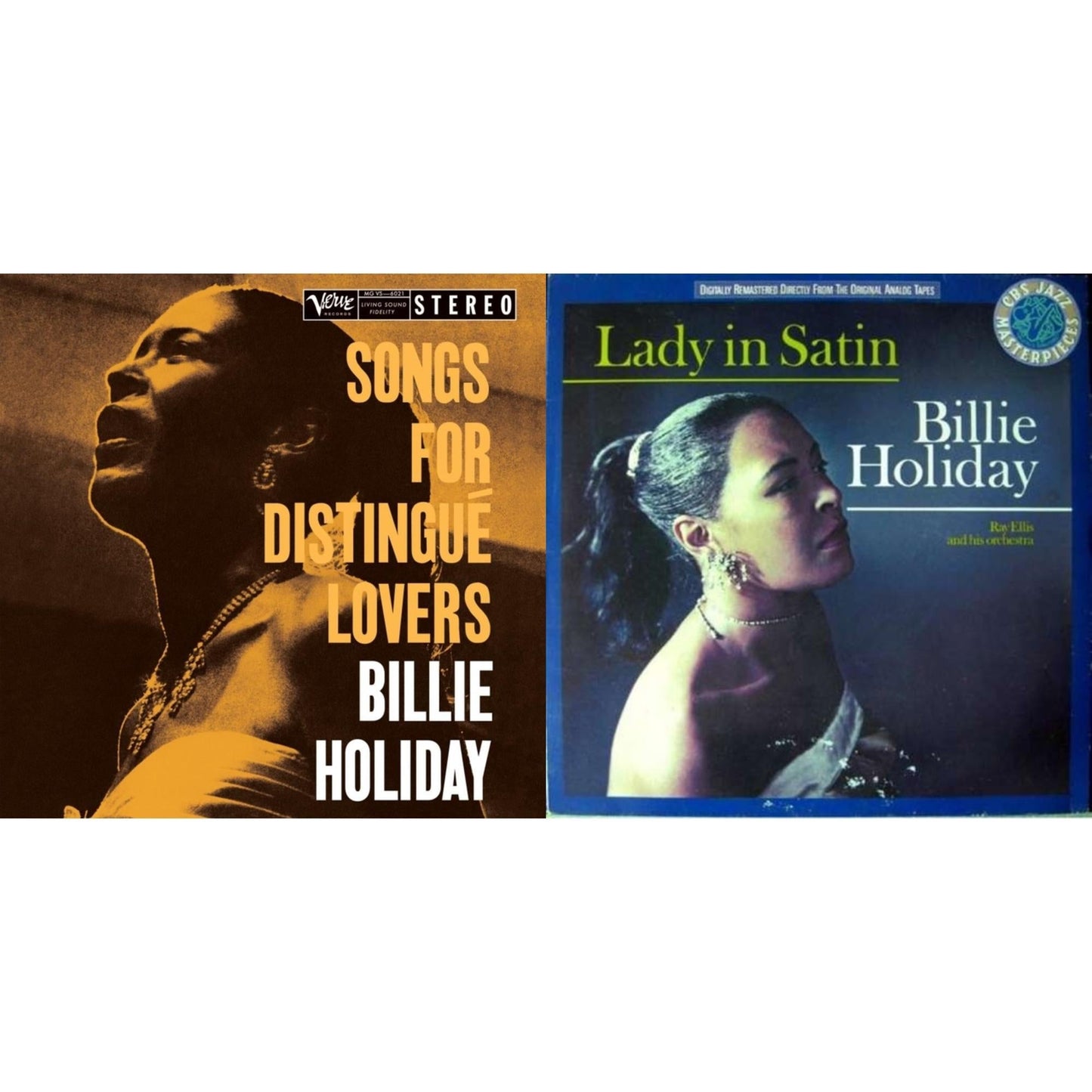 Billie Holiday - Songs For Distingue Lovers LP (Verve Acoustic Sounds Series) & Lady In Satin