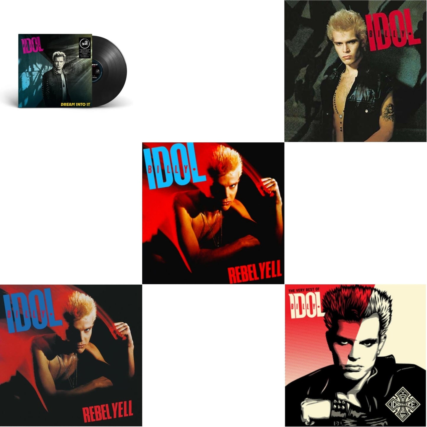 Billy Idol - Dream Into It & Rebel Yell (Expanded Edition) (Deluxe/2LP) & Rebel Yell & Billy Idol (Original Sequence) & Idolize Yourself: Very Best Of (2LP)