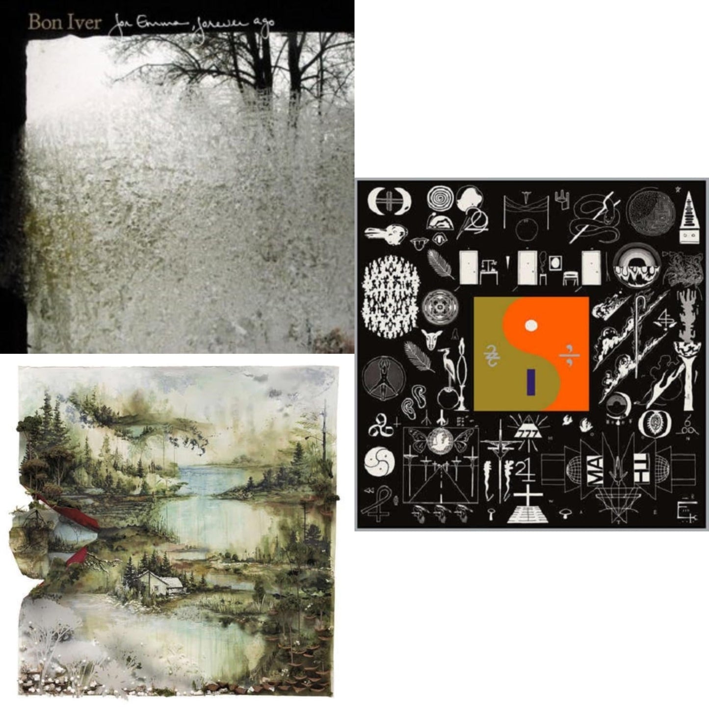 Bon Iver - For Emma Forever Ago & Bon Iver & 22 A Million - LP Vinyl Bundle
