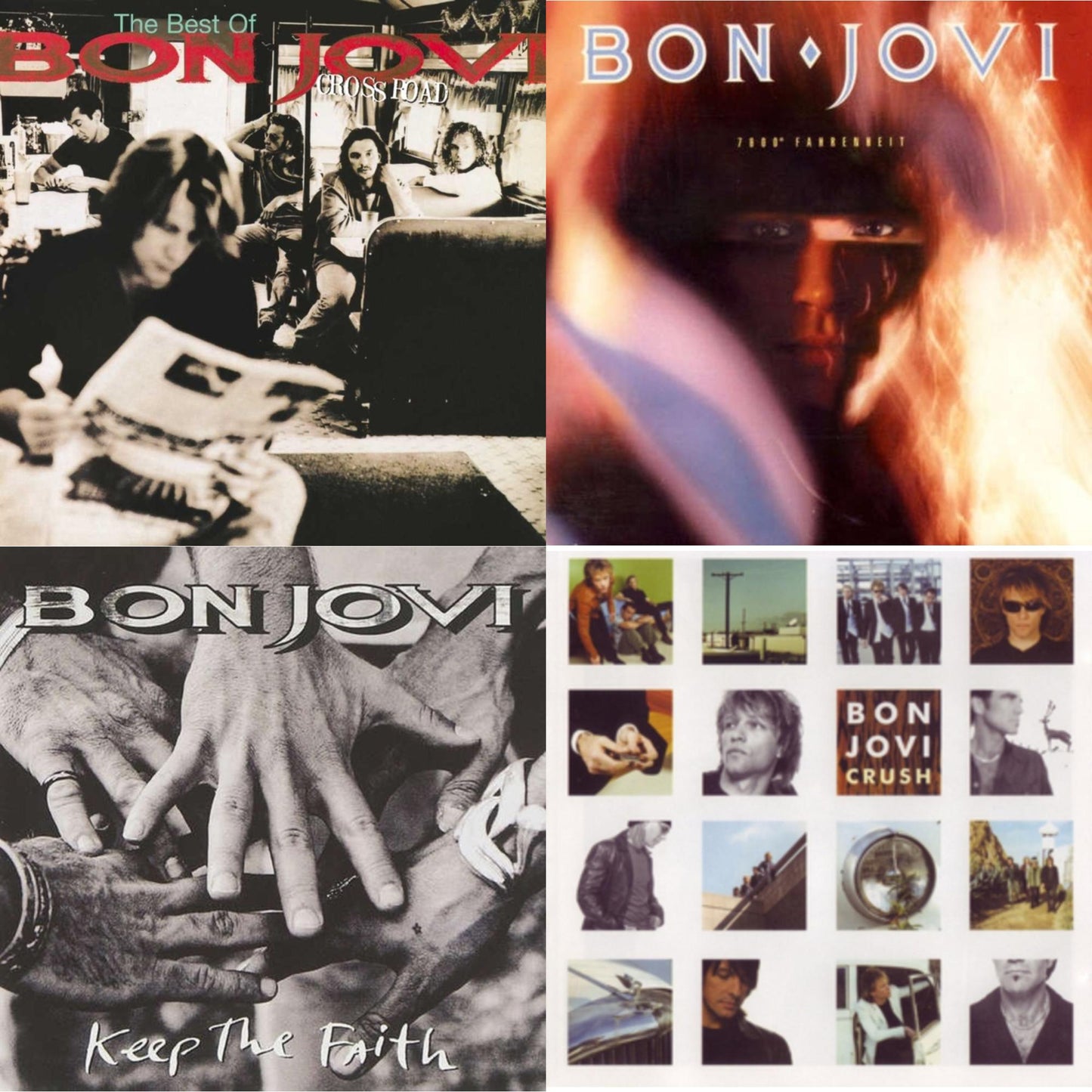 Bon Jovi - Cross Road (2LP) & 7800º Fahrenheit (180G) & Keep The Faith (180G) & Crush (180G)