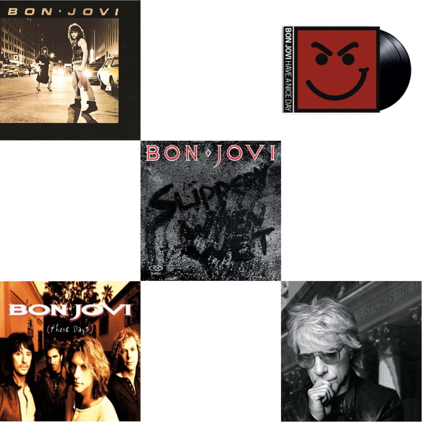 Bon Jovi - 2020 (2LP/Gold Vinyl) & Bon Jovi (180G) & Slippery When Wet (180G) & These Days (180G) & Have A Niceday (180G)