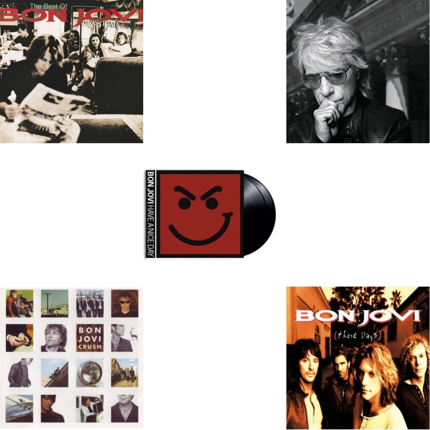 Bon Jovi - Cross Road (2LP) & 2020 (2LP/Gold Vinyl) & These Days (180G) & Crush (180G) & Have A Niceday (180G)