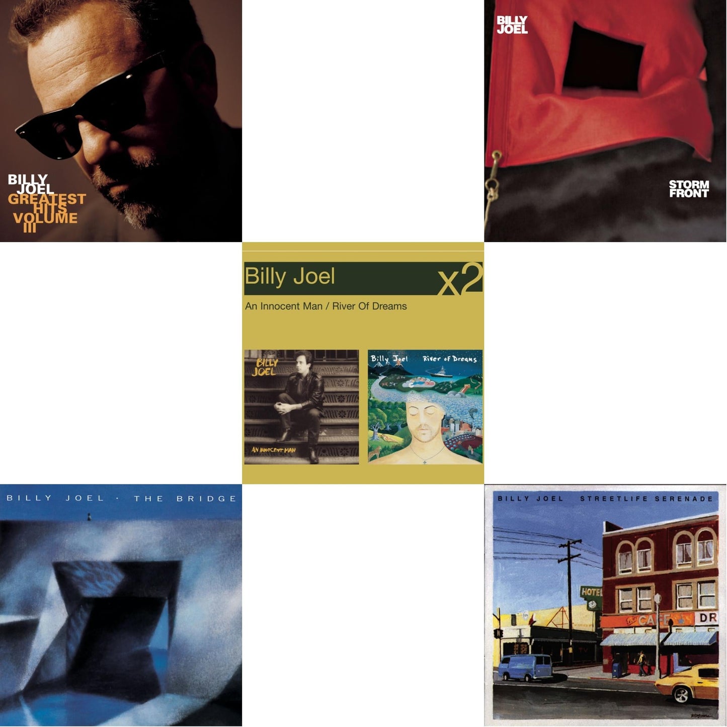 Billy Joel - Stormfront & Streetlife Serenade & Bridge & River Of Dreams & Greatest Hits Vol.3 - CD Bundle