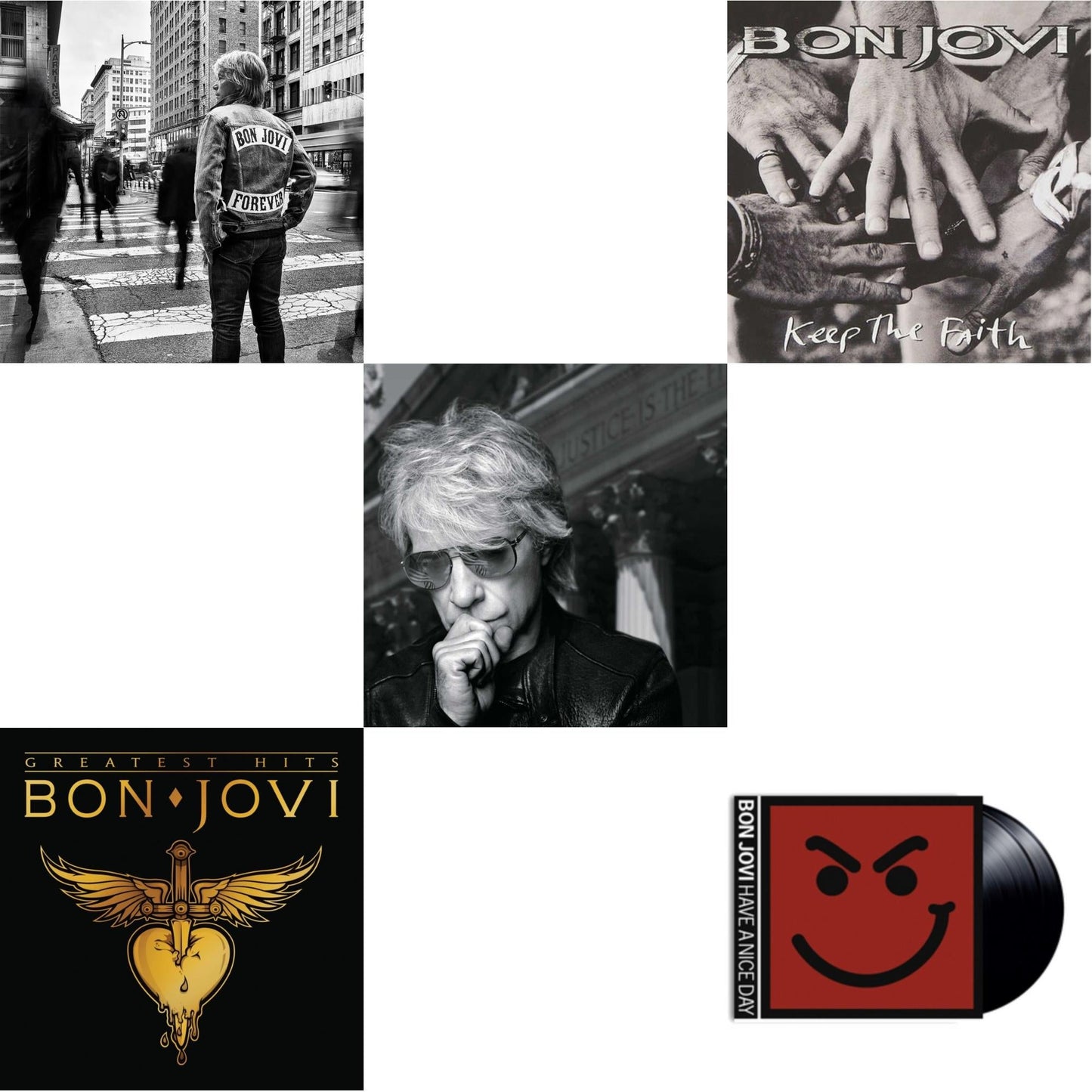 Bon Jovi - Forever & Greatest Hits (2LP) & 2020 (2LP/Gold Vinyl) & Keep The Faith (180G) & Have A Niceday (180G)
