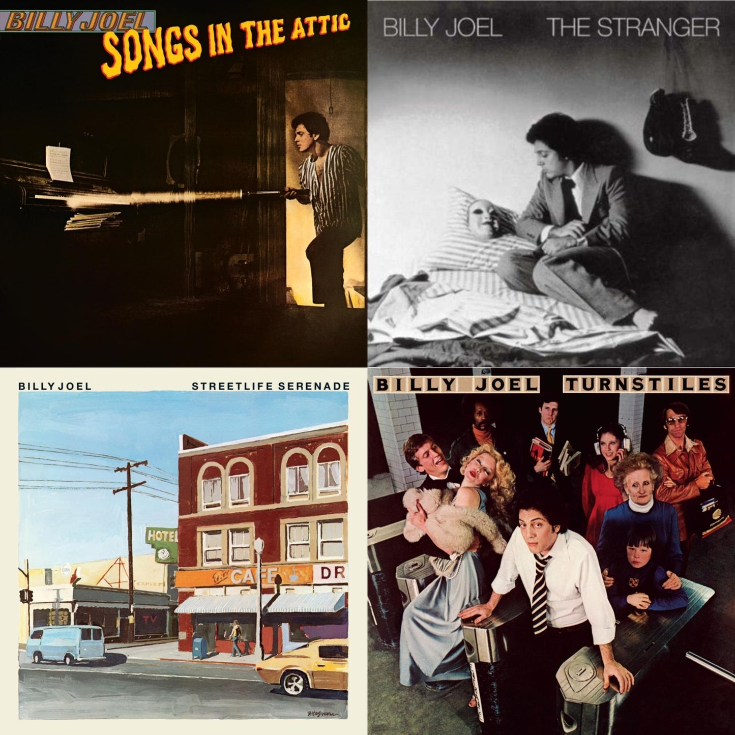 Billy Joel - Streetlife Serenade & Turnstiles & Songs In The Attic & Stranger (180G) - LP Vinyl Bundle