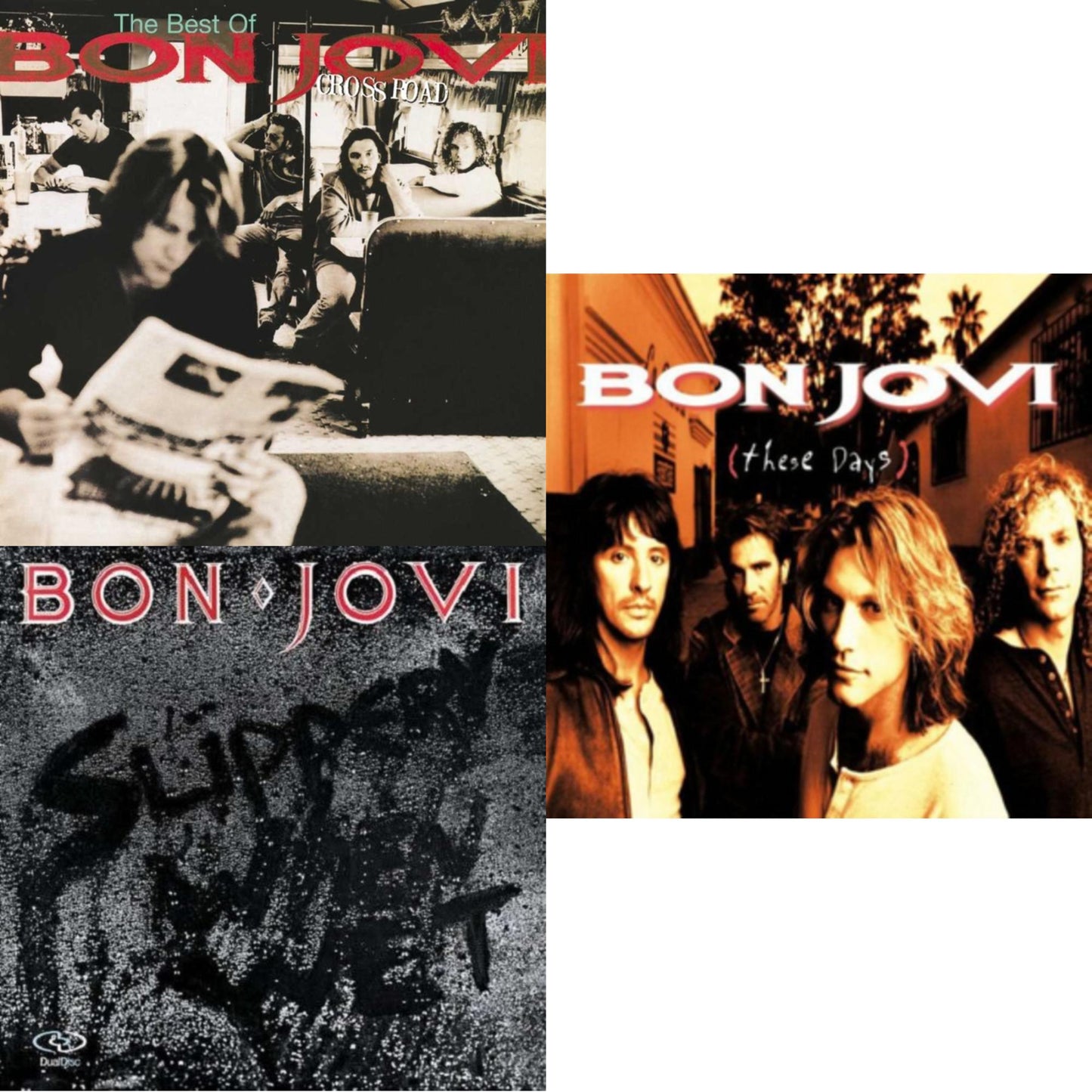 Bon Jovi - Cross Road (2LP) & Slippery When Wet (180G) & These Days (180G)