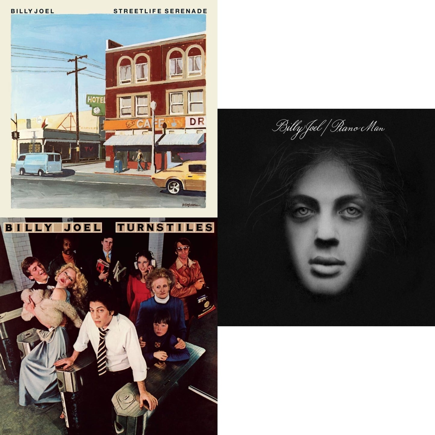 Billy Joel - Piano Man & Streetlife Serenade & Turnstiles - LP Vinyl Bundle