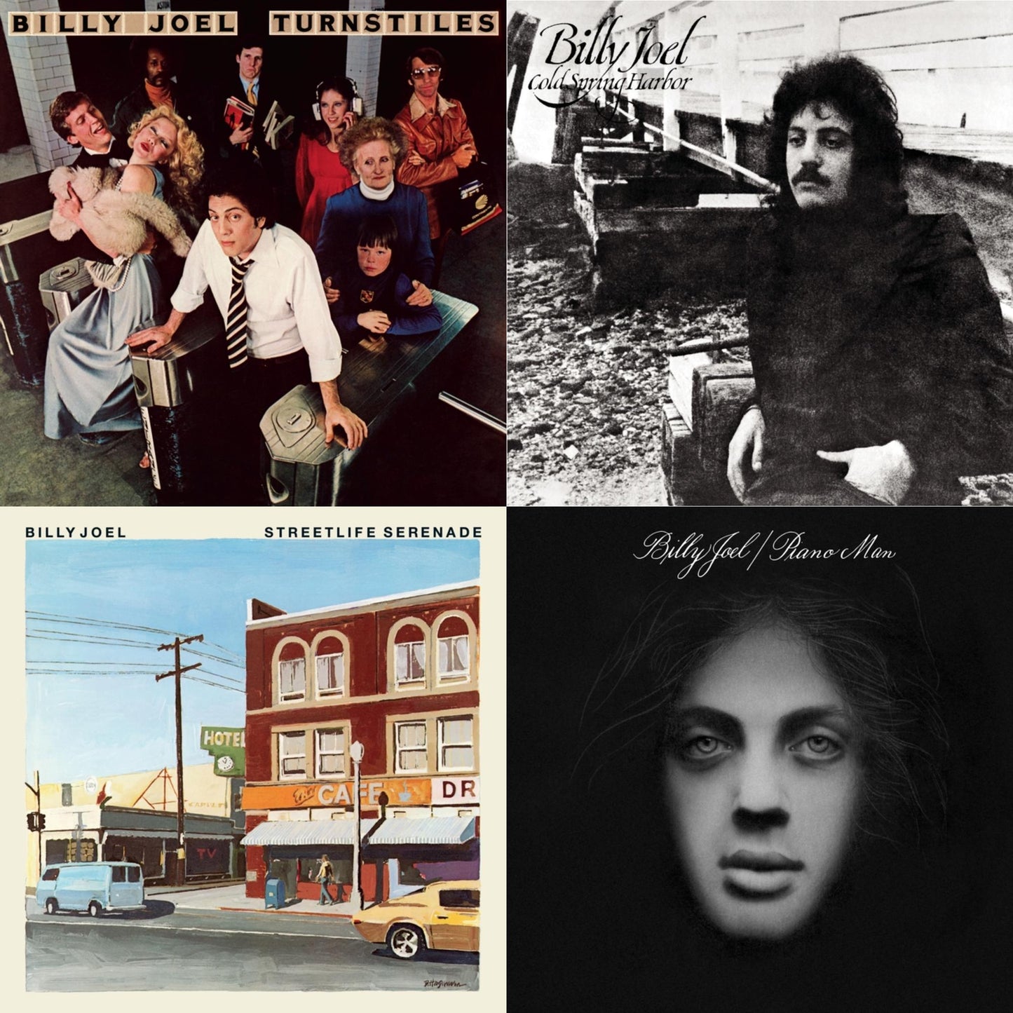 Billy Joel - Cold Spring Harbor & Piano Man & Streetlife Serenade & Turnstiles - LP Vinyl Bundle