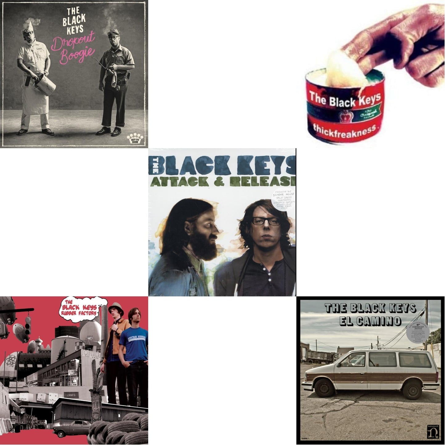 Black Keys - Thickfreakness & Rubber Factory & Dropout Boogie & El Camino (10Th Anniversary Deluxe Edition/3LP) & Attack & Release