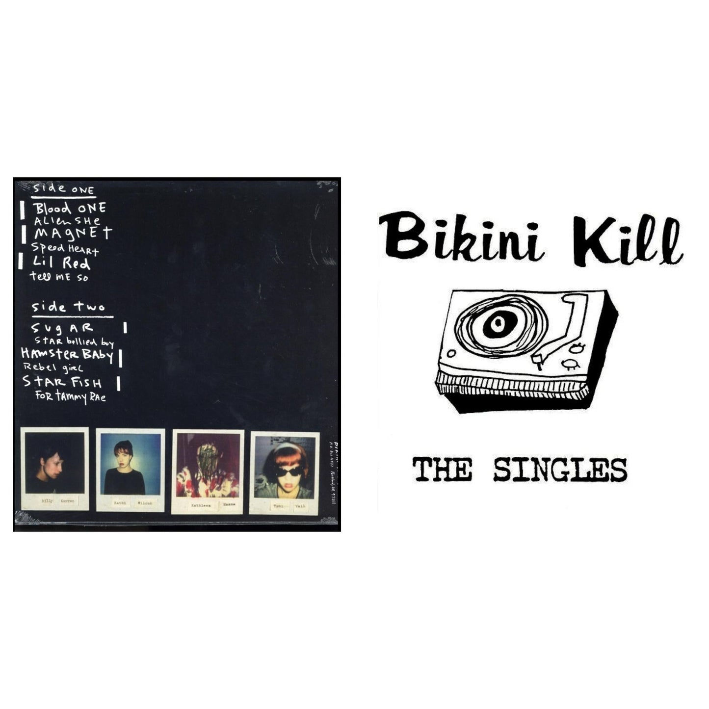Bikini Kill - Singles (Dl Code) & Pussy Whipped (Dl Code) - LP Vinyl Bundle