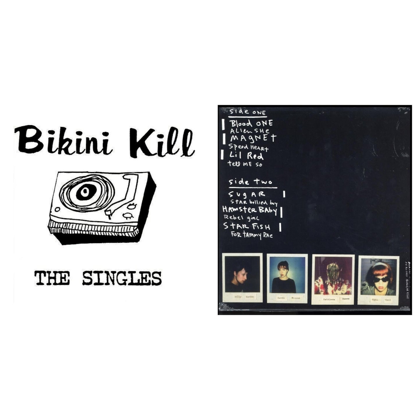 Bikini Kill - Singles (Dl Code) & Pussy Whipped (Dl Code) - LP Vinyl Bundle