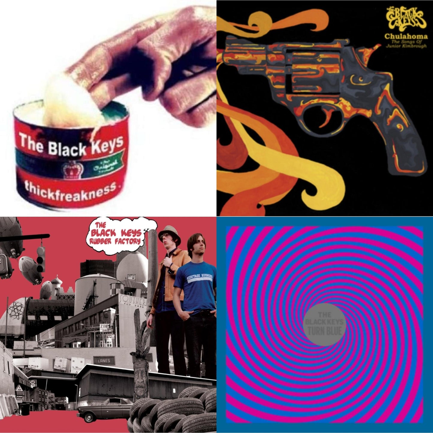 Black Keys - Thickfreakness & Rubber Factory & Turn Blue & Chulahoma - LP Vinyl Bundle