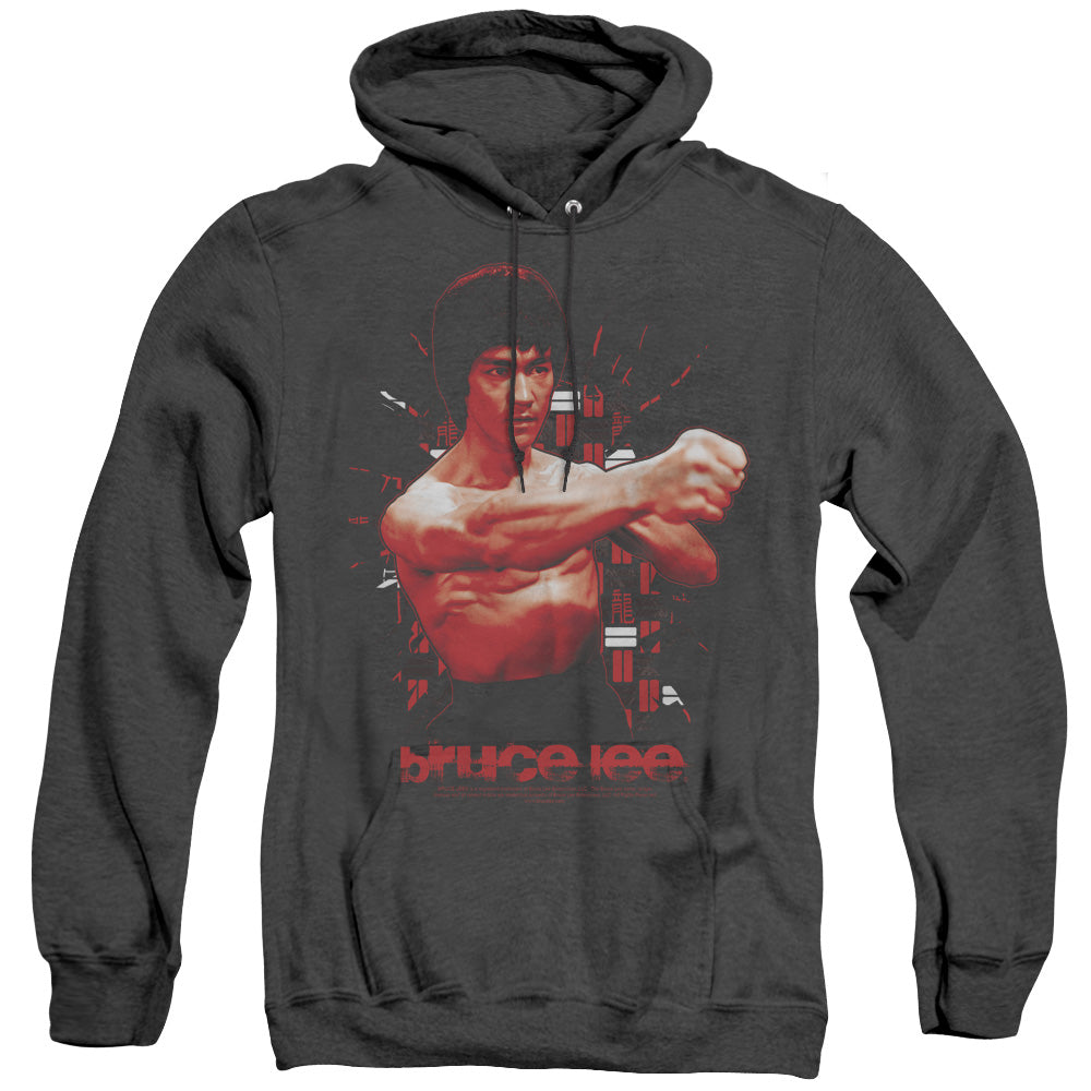 Bruce Lee The Shattering Fist Heather Mens Hoodie Black Officially Licensed