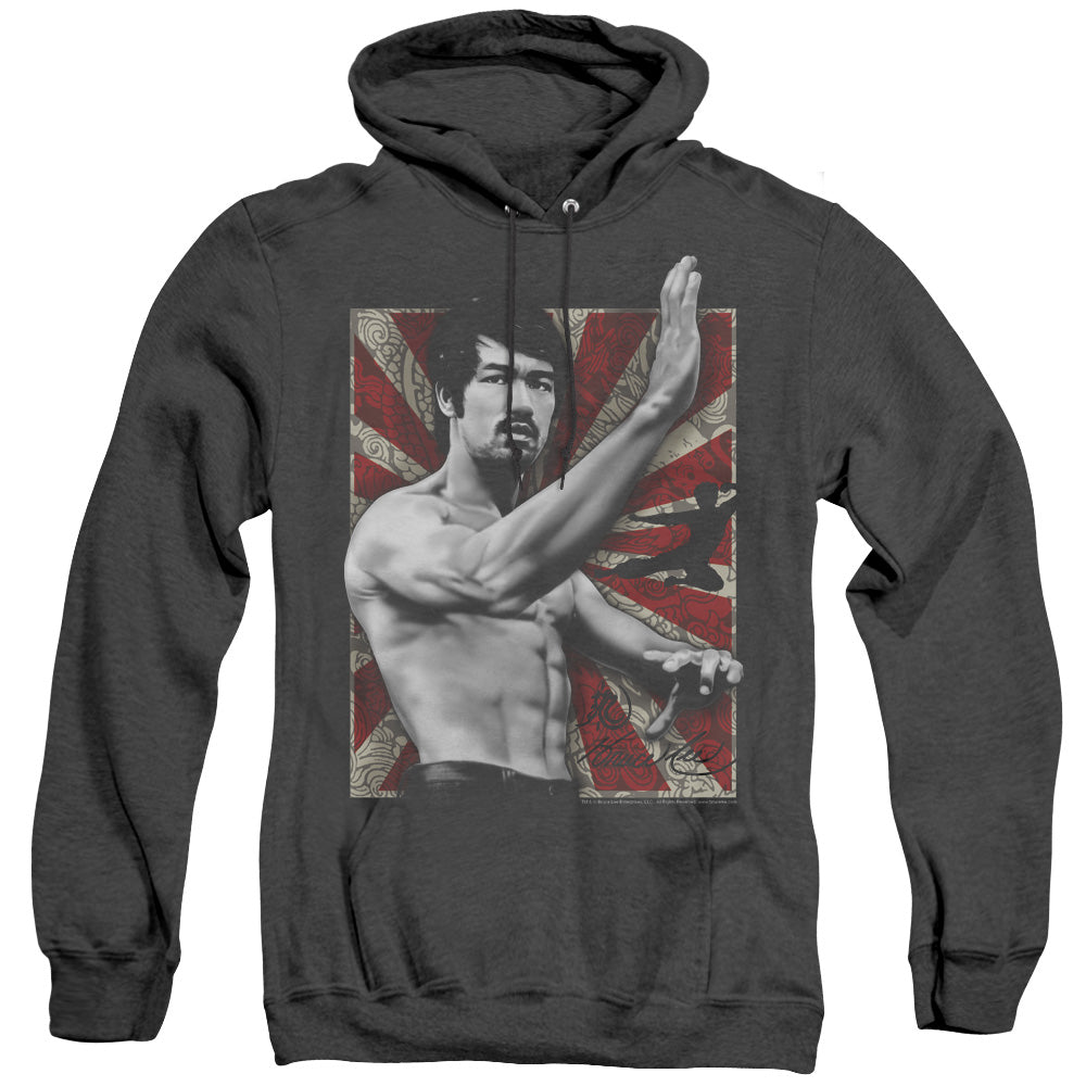 Bruce Lee Concentrate Heather Mens Hoodie Black Officially Licensed