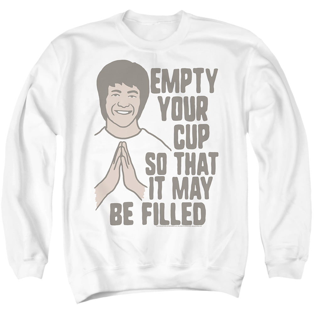 Bruce Lee The Open Minded Mens Crewneck Sweatshirt White Officially Licensed