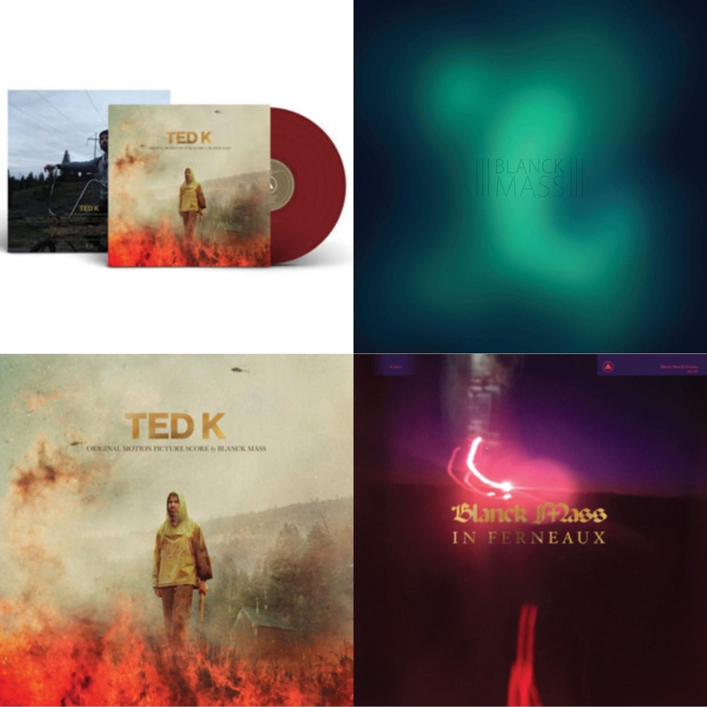 Blanck Mass - Ted K Original Score (Opaque Red LP Vinyl) & Blanck Mass (Clear Vinyl/2LP) & Ted K: Original Score & In Ferneaux