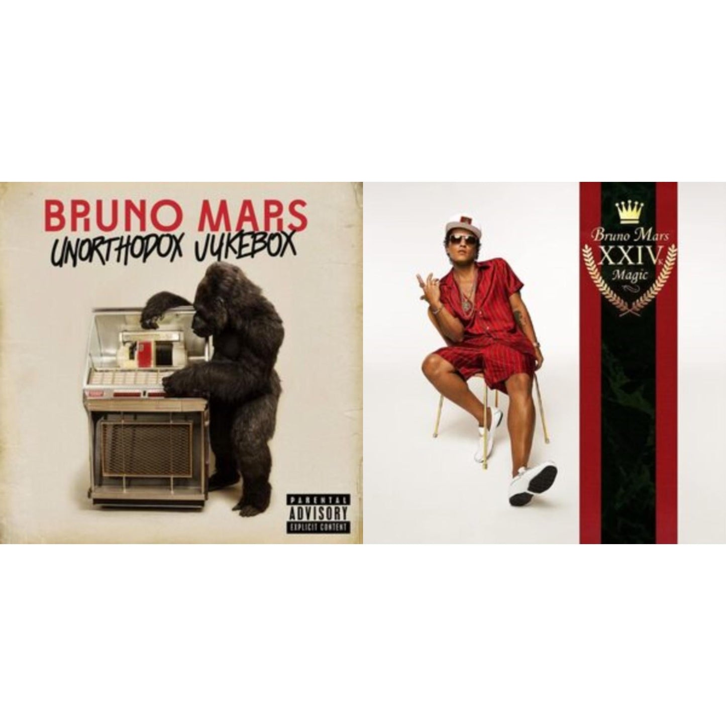 Bruno Mars - Unorthodox Jukebox (Red LP Vinyl) & 24K Magic