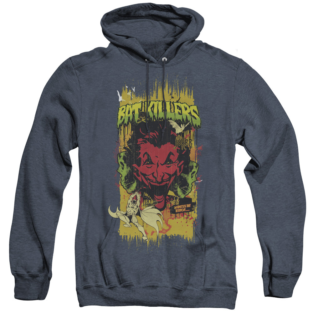 Batman Bat Killers 2 Heather Mens Hoodie Navy Officially Licensed