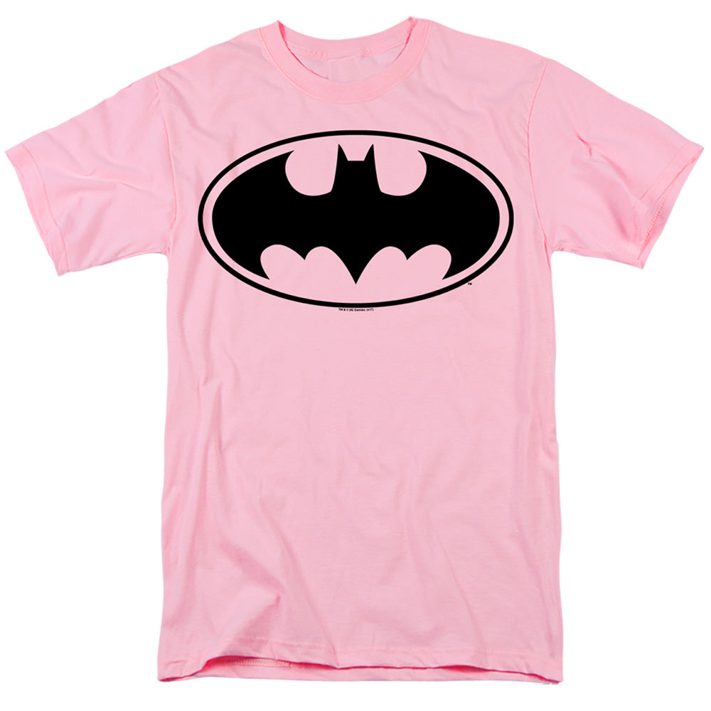 Batman Black Bat Mens T Shirt Hot Pink