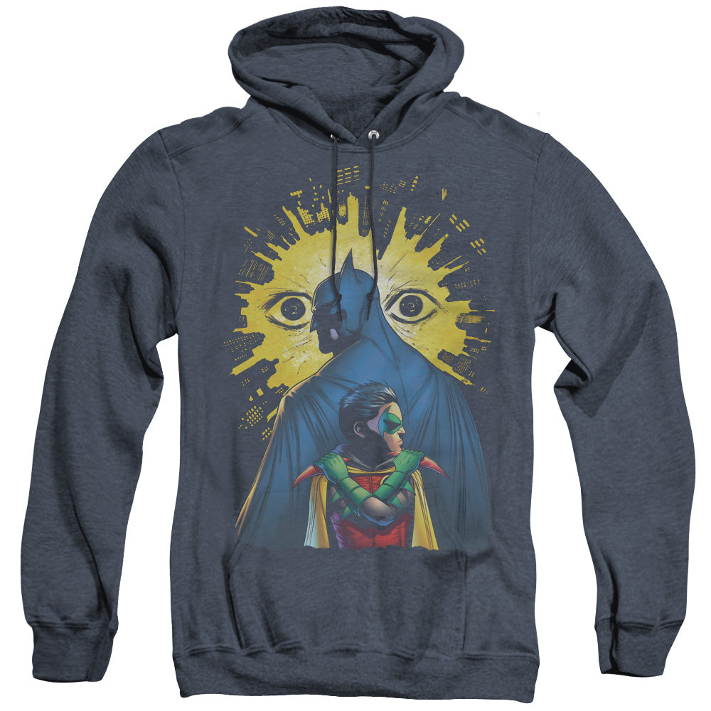 Batman Watchers Heather Mens Hoodie Navy Officially Licensed
