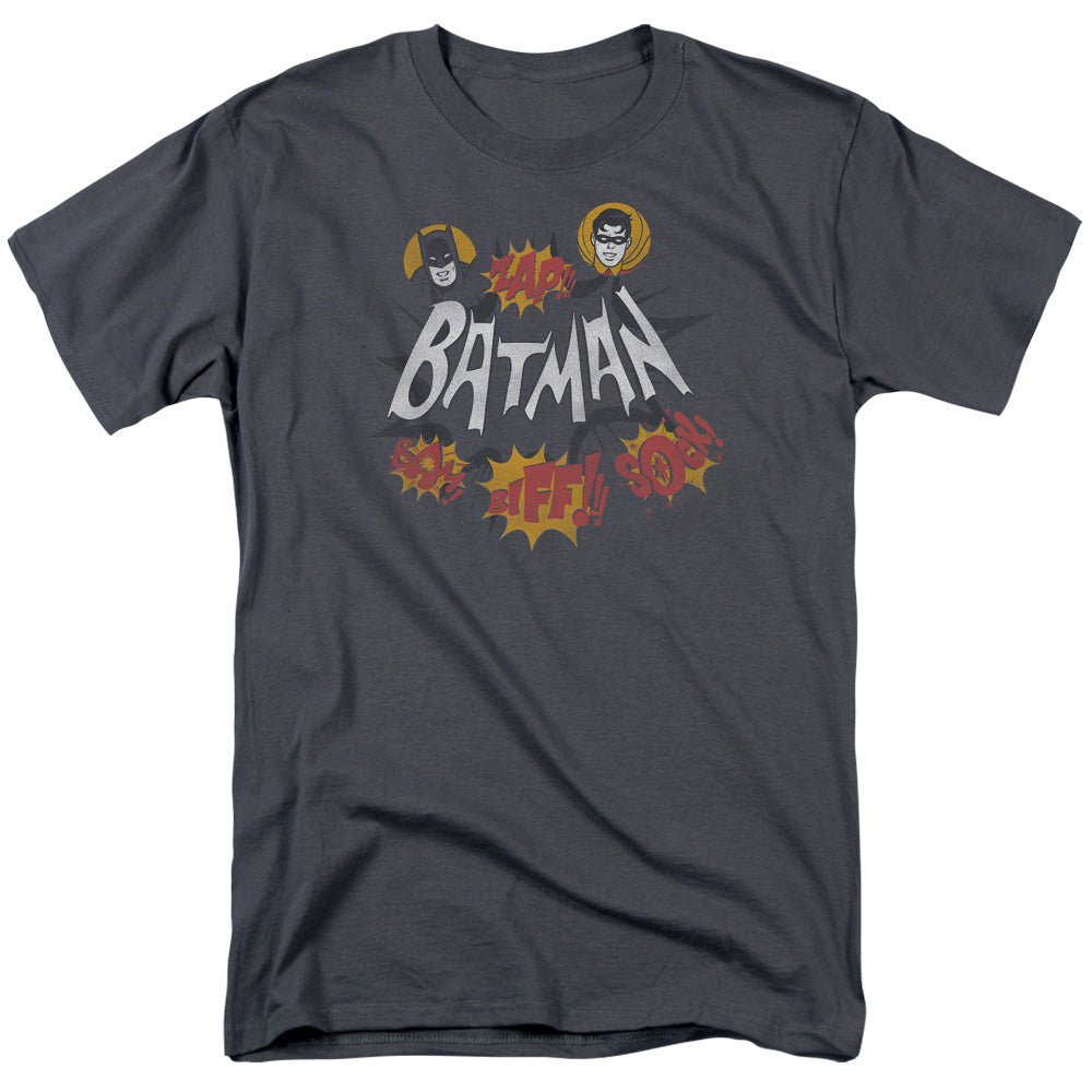 Batman Classic Tv Sound Effects Mens T Shirt Charcoal
