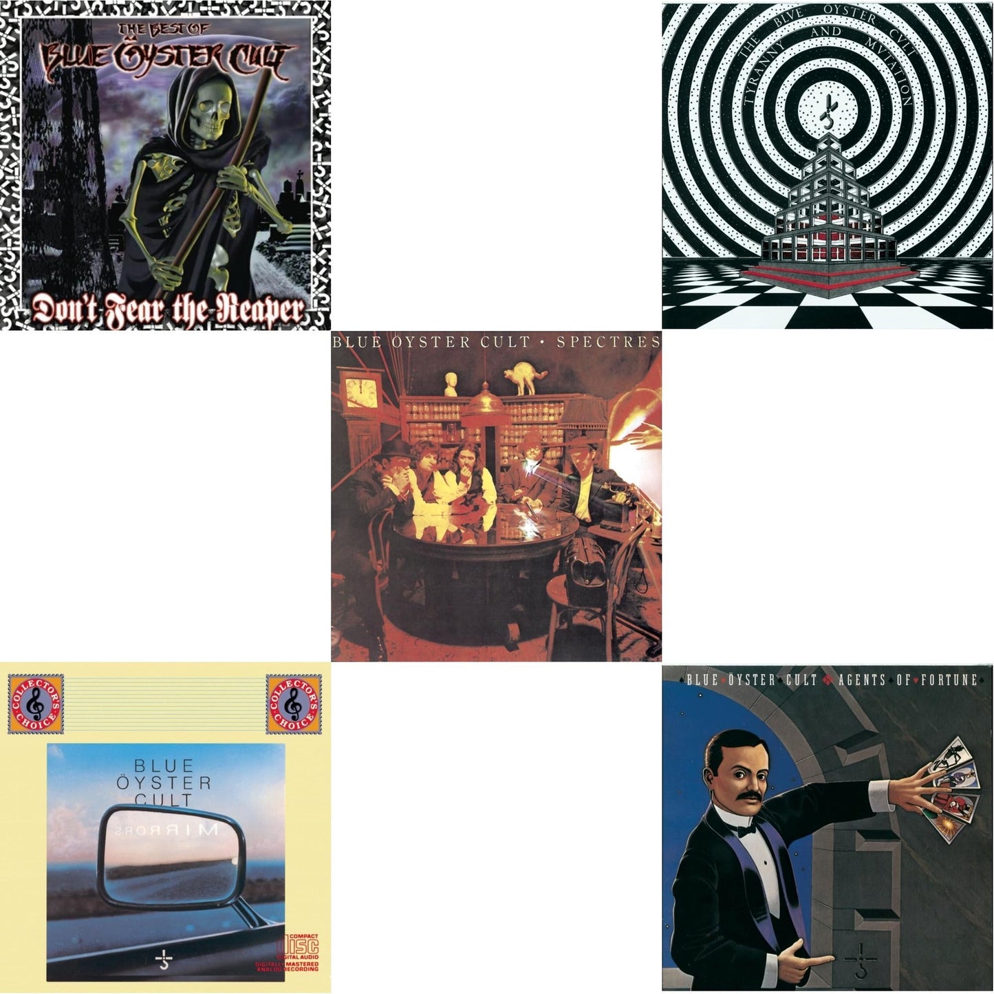 Blue Oyster Cult - Don't Fear The Reaper: Best Of Blue Oyster Cult & Mirrors & Spectres & Tyranny & Mutation & Agents Of Fortune - CD Bundle