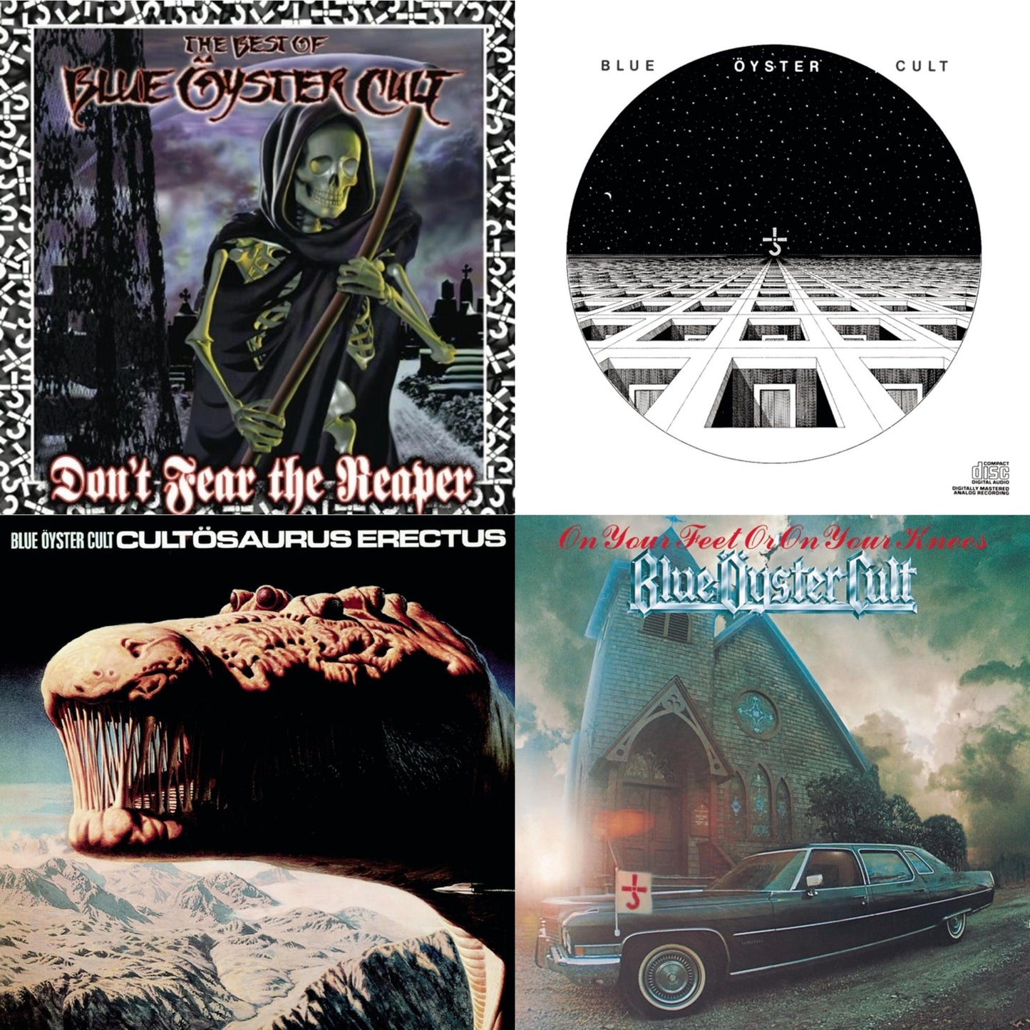 Blue Oyster Cult - Don't Fear The Reaper: Best Of Blue Oyster Cult & Blue Oyster Cult & Cultosaurus Erectus & On Your Feet Or On Your Knees - CD Bundle