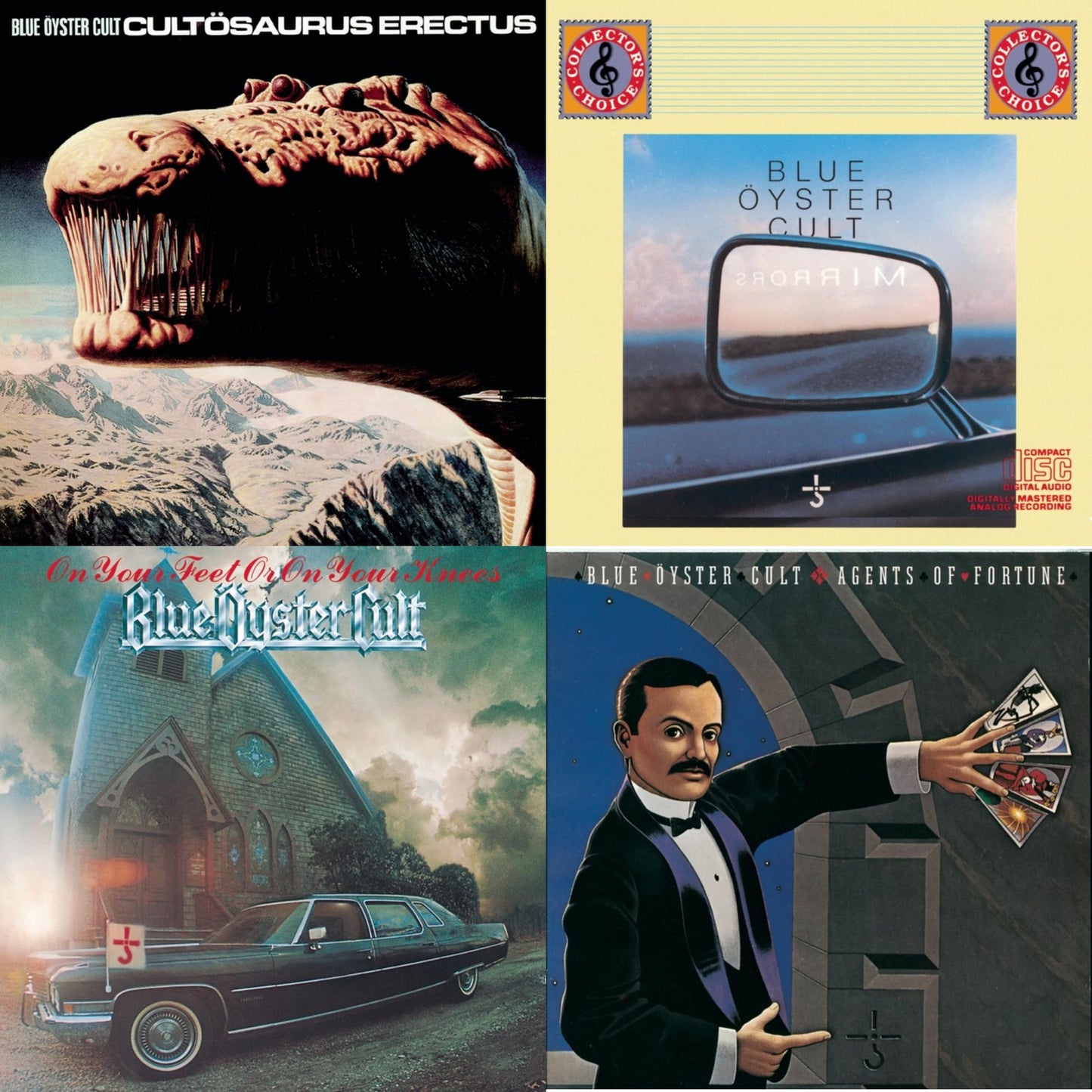 Blue Oyster Cult - Cultosaurus Erectus & Mirrors & On Your Feet Or On Your Knees & Agents Of Fortune - CD Bundle