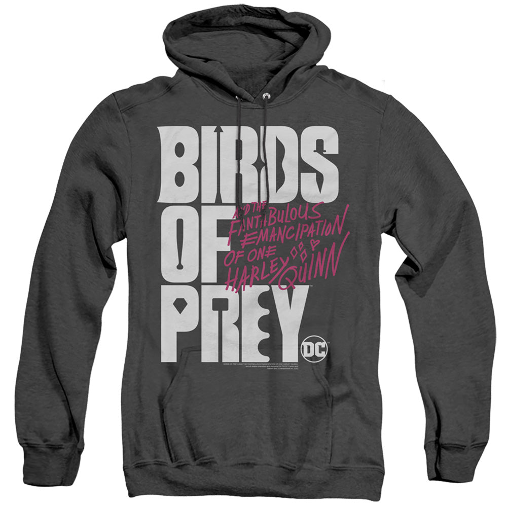 Birds Of Prey Birds Of Prey Logo Heather Mens Hoodie Black Officially Licensed