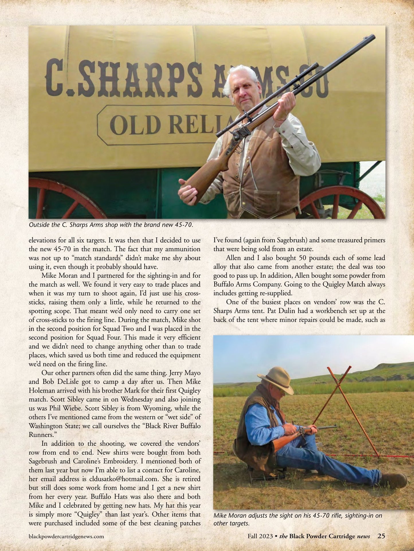 Black Powder Cartridge News Fall 2023 - Advice On Offhand Shooting, The Pedersoli Gibbs LR Rifle, Quigley 2023, Borchardt Rifle Corporation, Hunter George Bird Grinnell & Product Reviews!