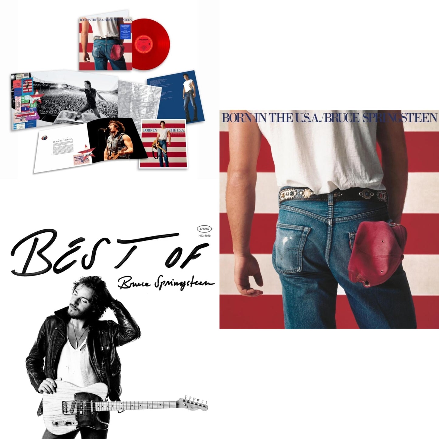 Bruce Springsteen - Born In The U.S.A. (40Th Anniversary Edition/Red LP Vinyl) & Best Of Bruce Springsteen (2LP) & Born In The U.S.A. (180G)
