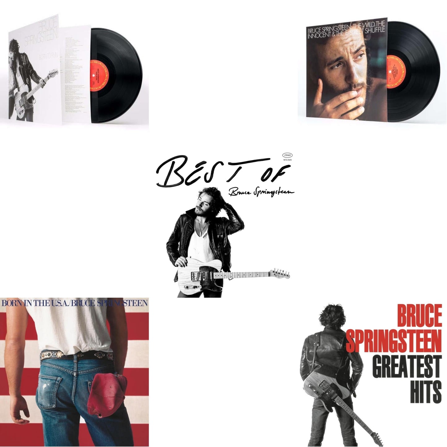 Bruce Springsteen - Greatest Hits (2 LP/150G Vinyl/Dl Code) & Best Of Bruce Springsteen (2LP) & Wild The Innocent & The E Street Shuffle (180G) & Born To Run (180G/Gatefold) & Born In The U.S.A. (180G)