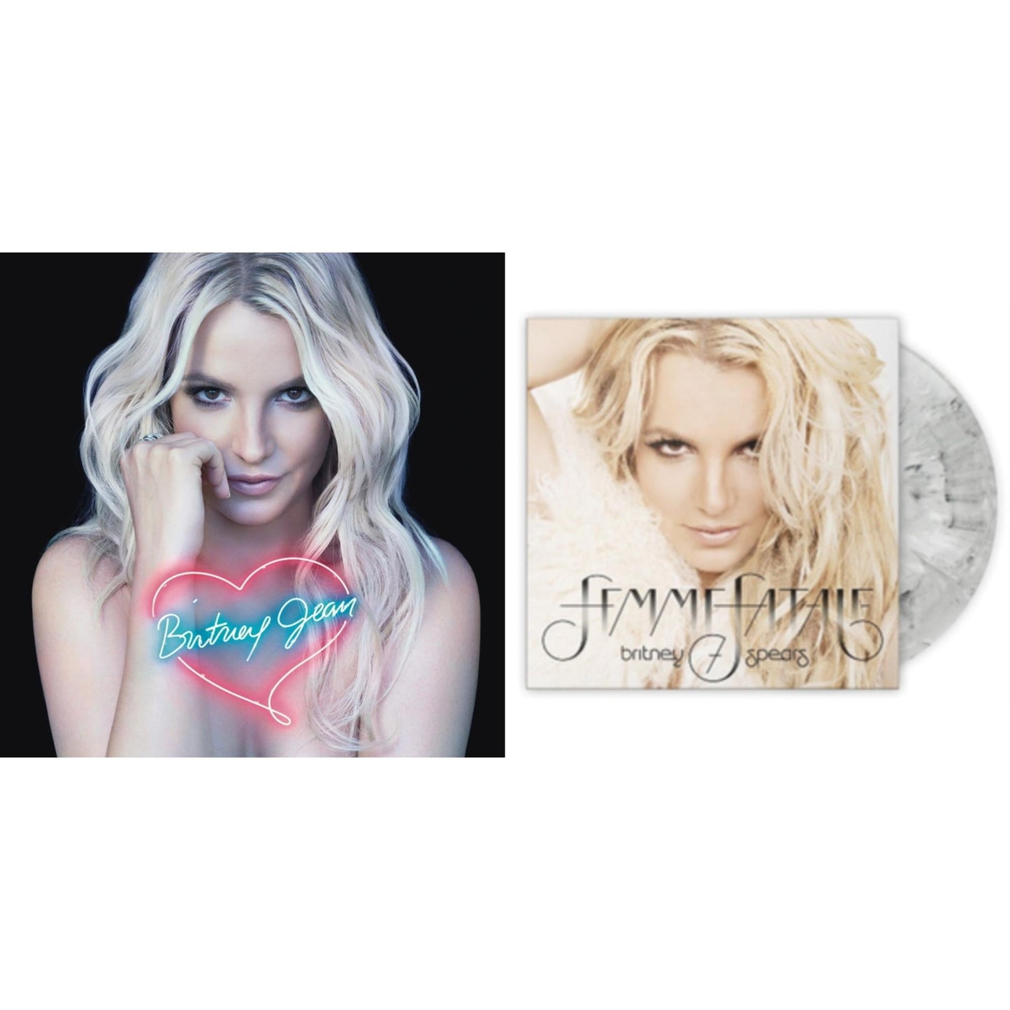 Britney Spears - Britney Jean & Femme Fatale (Light Grey Marbled LP Vinyl/Import)