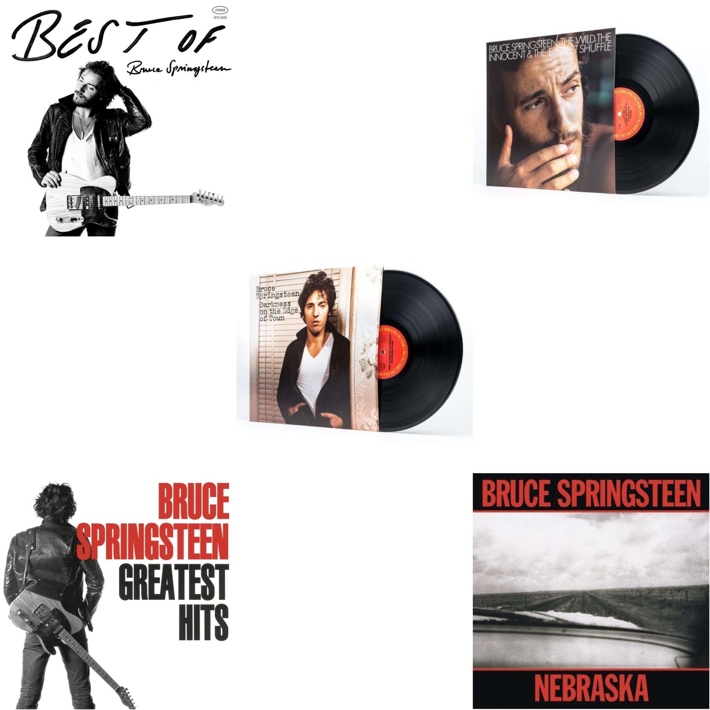 Bruce Springsteen - Greatest Hits (2 LP/150G Vinyl/Dl Code) & Best Of Bruce Springsteen (2LP) & Wild The Innocent & The E Street Shuffle (180G) & Darkness On The Edge Of Town (180G) & Nebraska (180G)