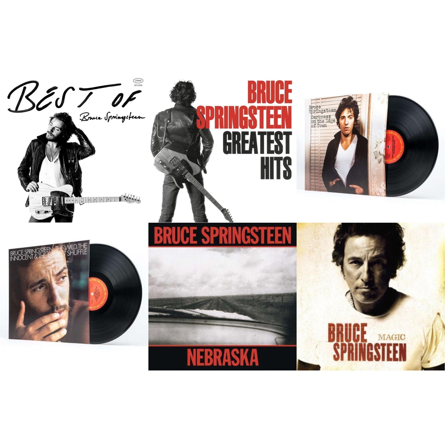Bruce Springsteen - Greatest Hits (2 LP/150G Vinyl/Dl Code) & Best Of Bruce Springsteen (2LP) & Magic (180G) & Wild The Innocent & The E Street Shuffle (180G) & Darkness On The Edge Of Town (180G) & Nebraska (180G)