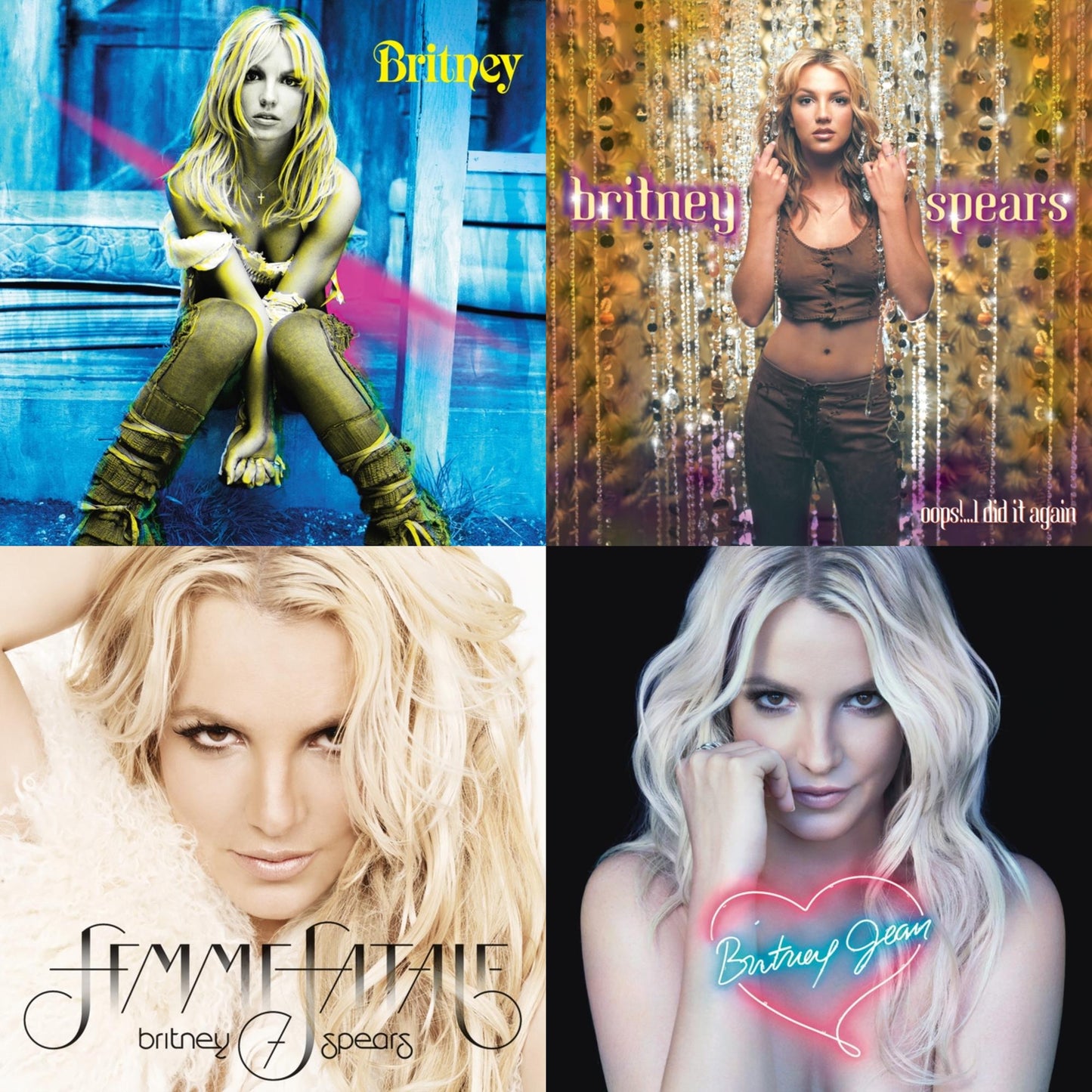 Britney Spears - Oops!... I Did It Again & Britney & Britney Jean & Femme Fatale - LP Vinyl Bundle