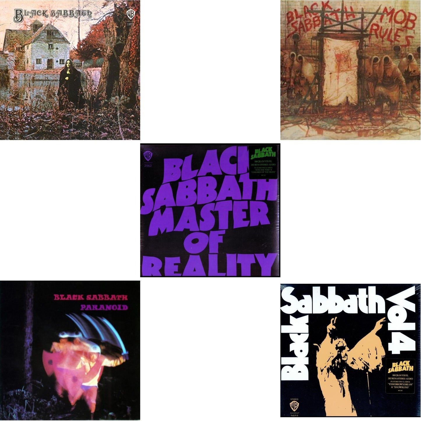 Black Sabbath - Vol. 4 (180G) & Black Sabbath (180G) & Master Of Reality (180G) & Paranoid & Mob Rules (Deluxe/2LP)