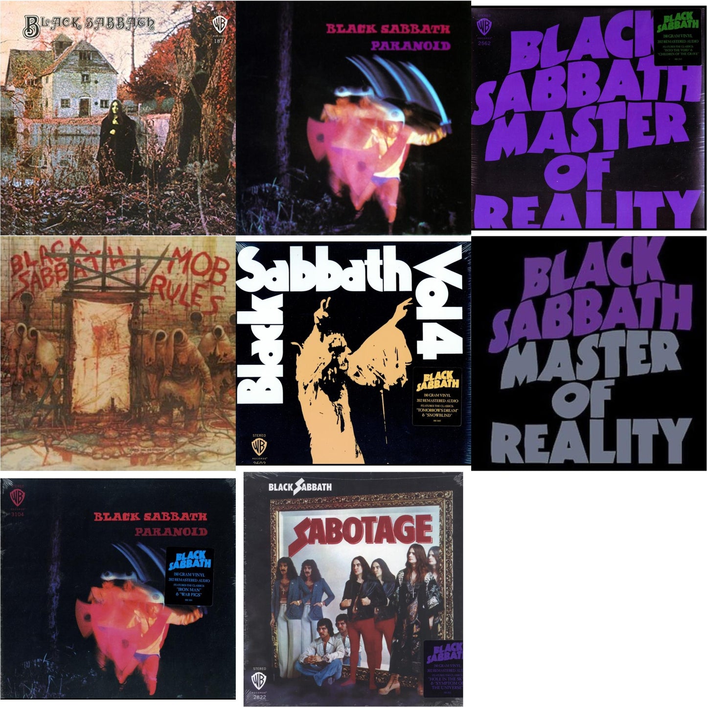 Black Sabbath - Sabotage (180G) & Vol. 4 (180G) & Black Sabbath (180G) & Paranoid (180G) & Master Of Reality (180G) & Paranoid & Master Of Reality & Mob Rules (Deluxe/2LP)