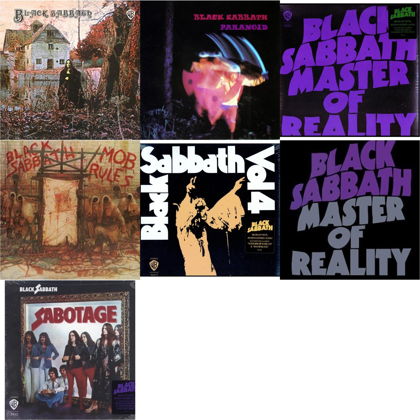Black Sabbath - Sabotage (180G) & Vol. 4 (180G) & Black Sabbath (180G) & Master Of Reality (180G) & Paranoid & Master Of Reality & Mob Rules (Deluxe/2LP)
