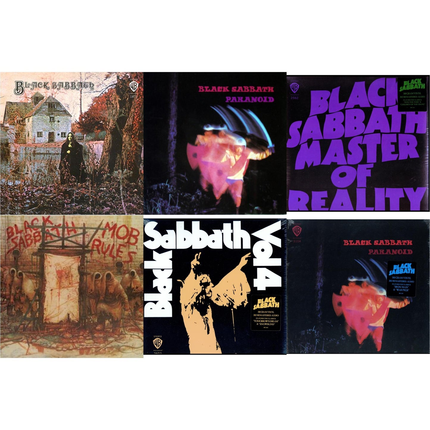 Black Sabbath - Vol. 4 (180G) & Black Sabbath (180G) & Paranoid (180G) & Master Of Reality (180G) & Paranoid & Mob Rules (Deluxe/2LP)