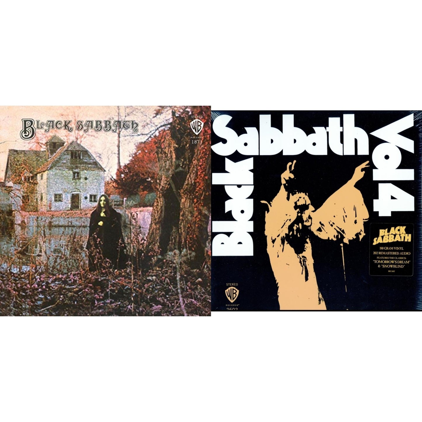 Black Sabbath - Vol. 4 (180G) & Black Sabbath (180G) - LP Vinyl Bundle