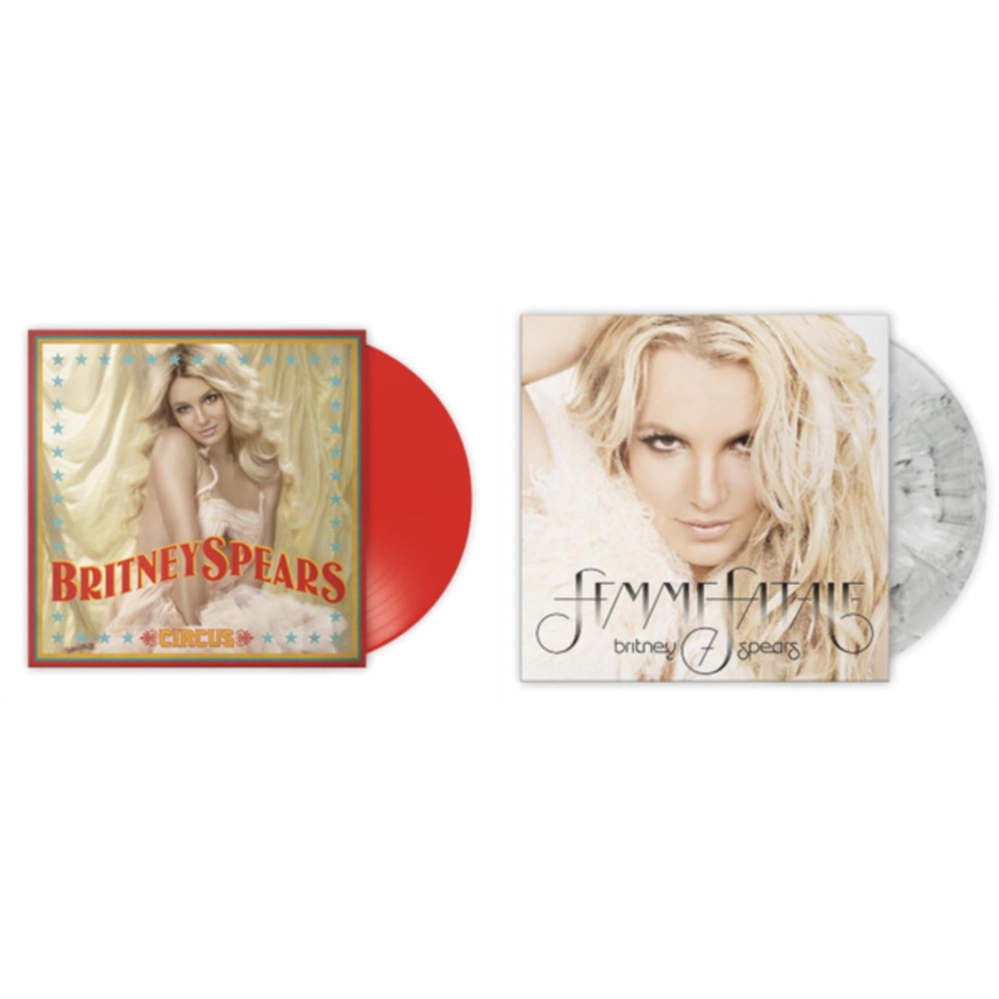 Britney Spears - Circus (Red LP Vinyl/Import) & Femme Fatale (Light Grey Marbled LP Vinyl/Import)